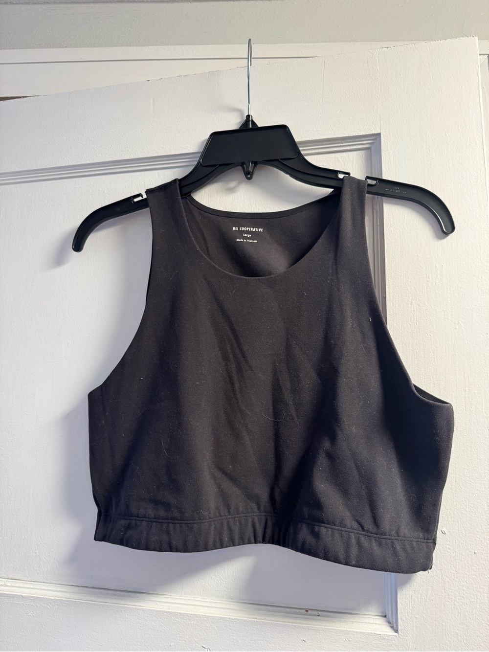 REI Black Crop Tank Top